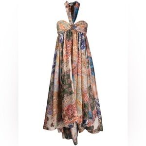 Zimmermann Devi paisley-print halterneck dress